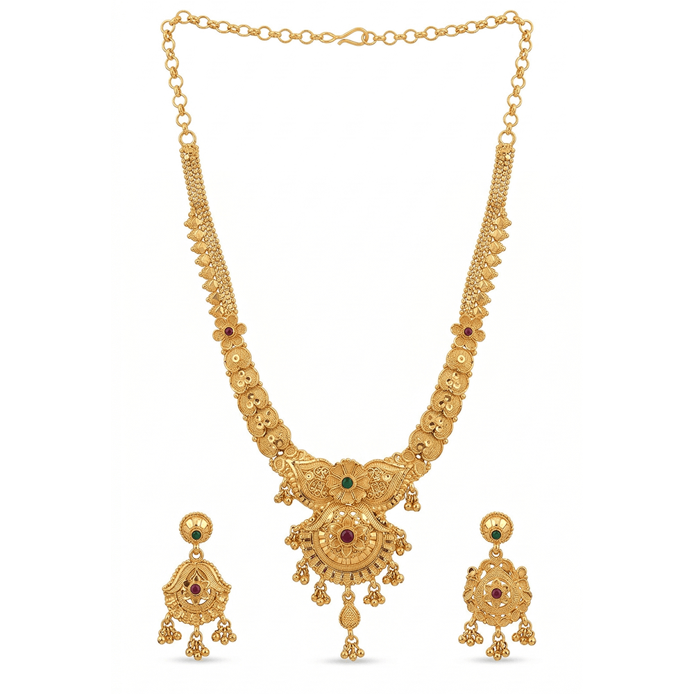 Utsav 24K Real Gold Plated Necklace + Earring | Nek_805
