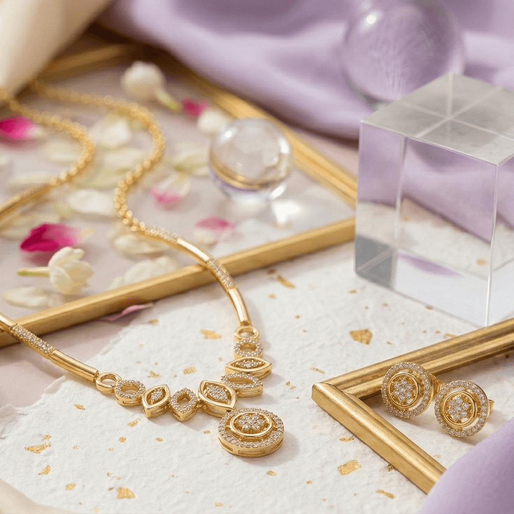 Utsav 24K Real Gold Plated Necklace + Earring  | Nek_801