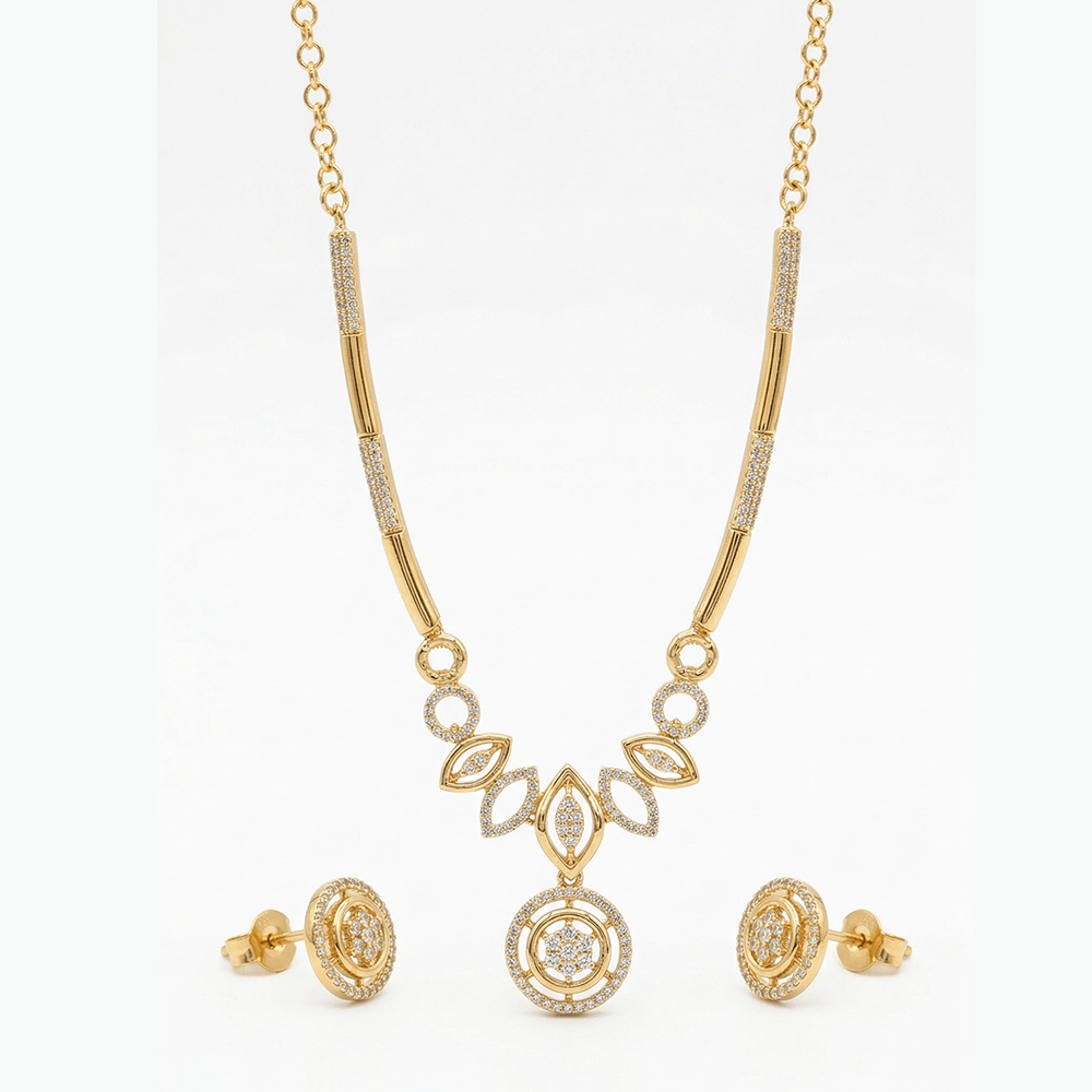 Utsav 24K Real Gold Plated Necklace + Earring  | Nek_801