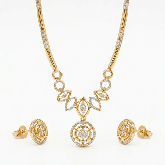 Utsav 24K Real Gold Plated Necklace + Earring  | Nek_801